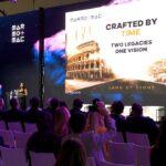 Presentazione Marmomac: Colosseo e skyline, "Crafted by Time